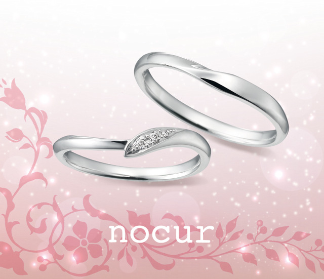 最初の ノクル CN-094 Pt900 nocur ダイヤモンド プラチナ 結婚指輪 マリッジリング ブライダルアクセサリー